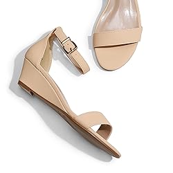 DREAM PAIRS Women's Ankle Strap Low Wedge Sandals