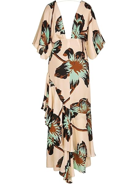 Johanna Ortiz Micaela Tesoro Escondido Floral Silk Maxi Dress