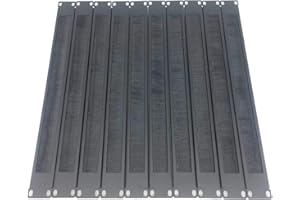 QiaoYoubang 10 Pack 1U Horizontal Rack Mount Cable Management Panel with Cable Entry Brush for 19-Inch Rack Or Cabinet Black 