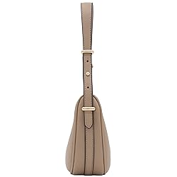 Small Crescent Smooth PU Leather Armpit Shoulder