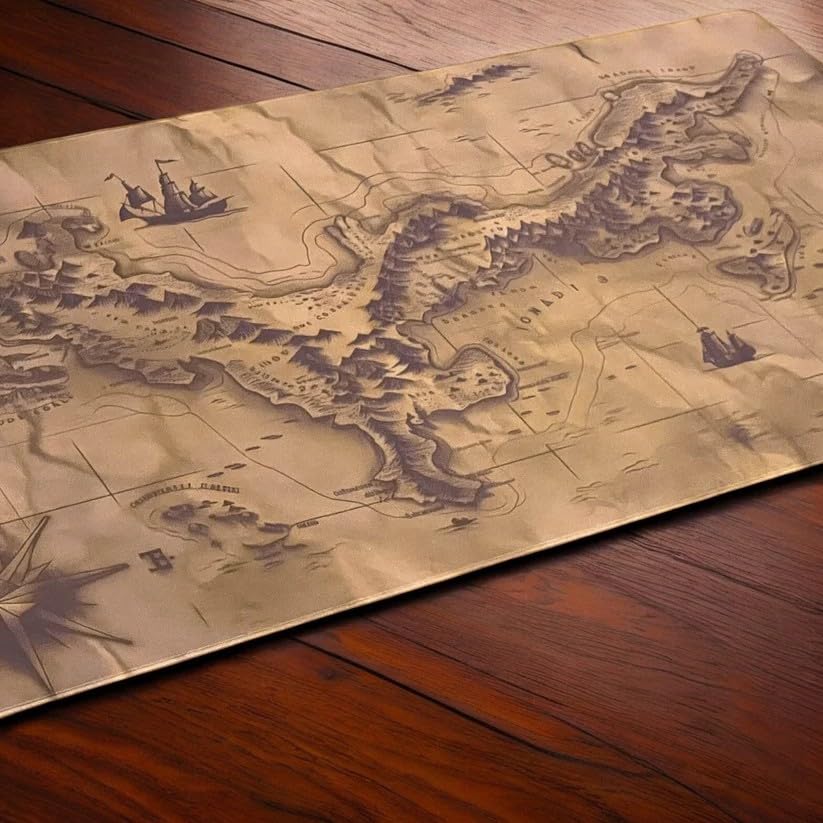 Photo 1 of Pirate Gold Poker Mat (Ancient Map)