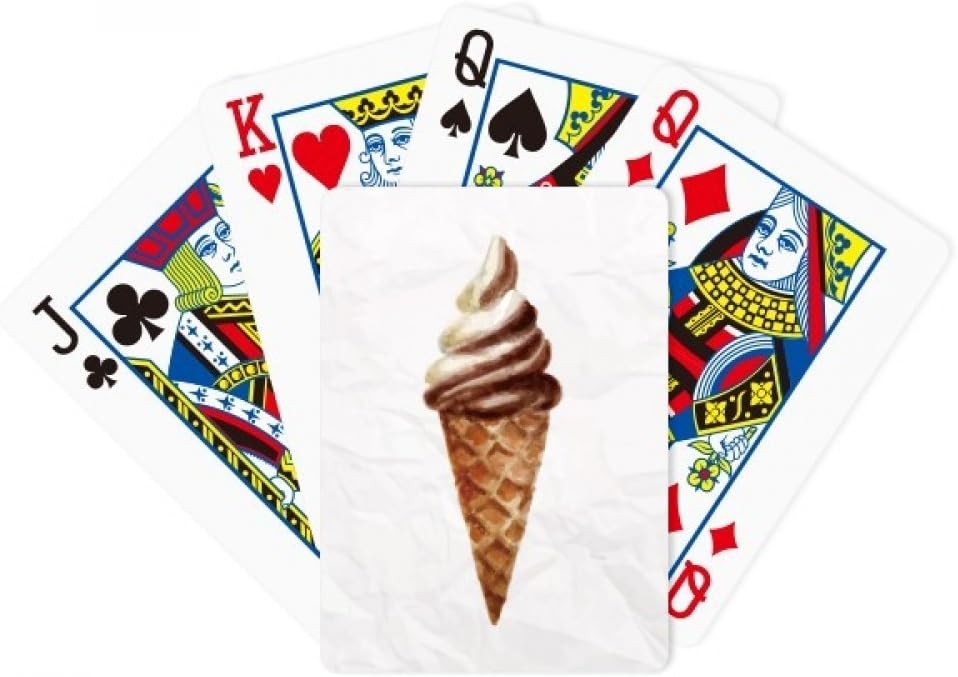 DIYthinker Brown Chocolate Sweet Ice Cream Pattern Poker