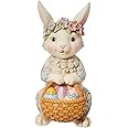Enesco Jim Shore Pint Bunny with Floral Crown, Figurine, 5.04 Inches