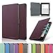 HAOCOO Ultra Slim Leather Smart Case Cover Build in Magnetic [Auto Sleep/Wake] Function for All-New Kindle Paperwhite 2012, 2013, 2015 Versions (Not fit All-New Paperwhite 10th Generation)(Purple)