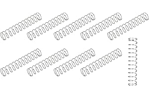METALLIXITY Compression Springs (1x15mm OD,80mm Free Length) 10Pcs, 304 Stainless Steel Extension Spring - for Shop Home Repairs, DIY Projects, Silver Tone