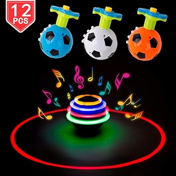 light up spinning top soccer ball toys