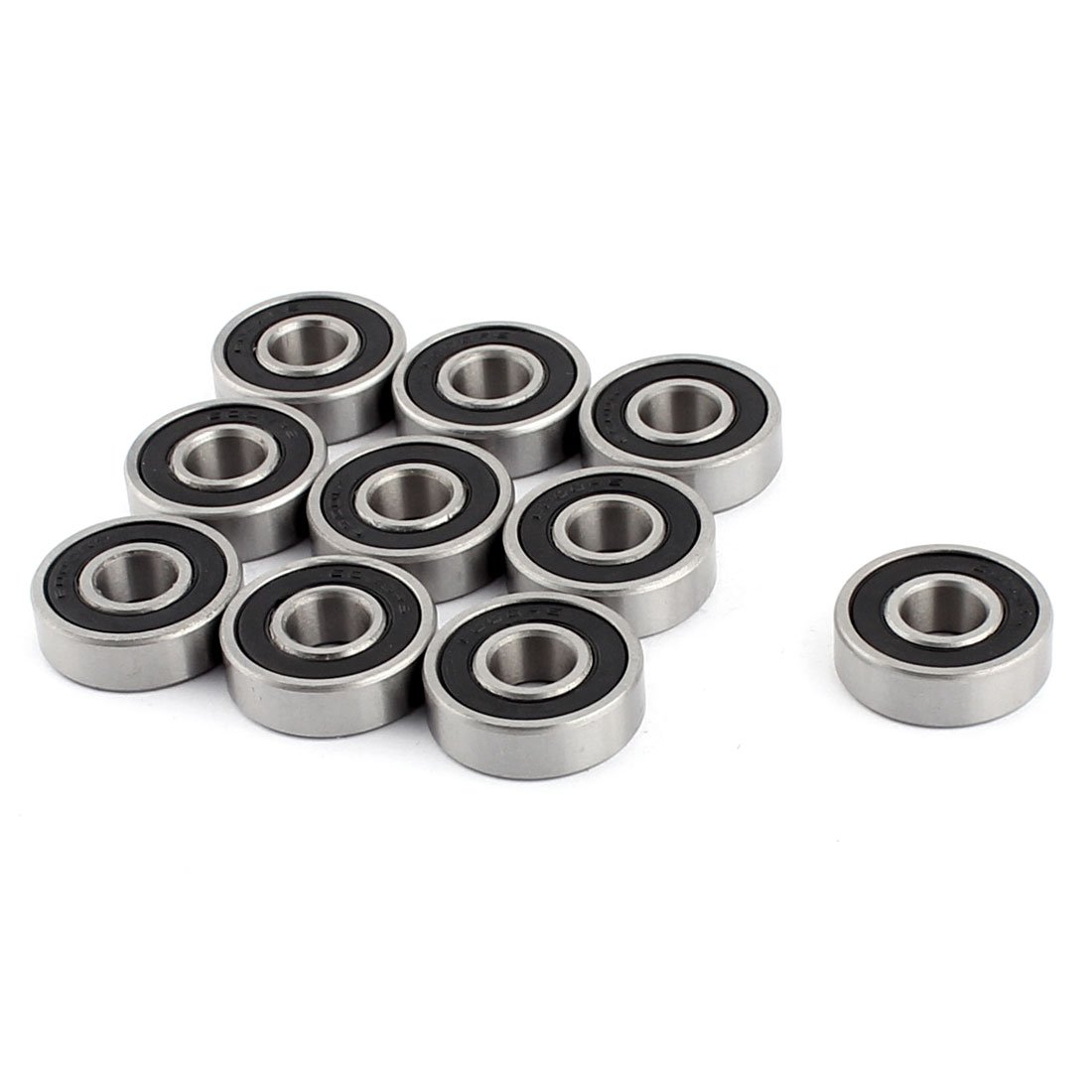 Sourcingmap 10pcs 6000RS 26mm x 10mm Metal Shielded Deep Groove Ball Bearing Wheel