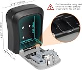 GRIFEMA Key Safe Wall Mounted 4 Digit Code Outdoor Lock Box Gray GA1003-1 view 2
