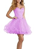 Puffy Organza Homecoming Dress for Teens Strapless