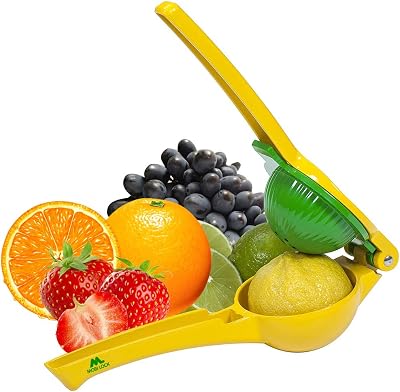 Mobi Lock Lemon Lime Orange Juice Squeezer Manual Citrus Press Aluminum