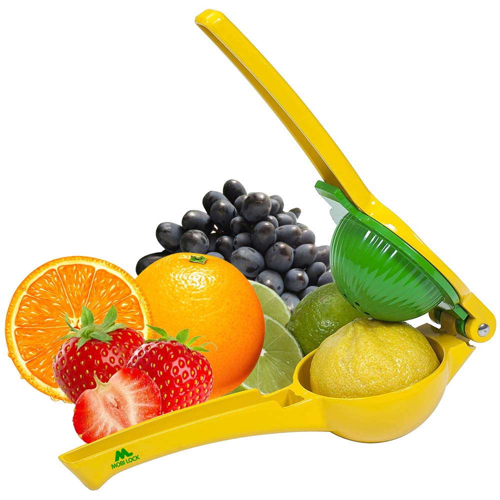 Lemon Lime Orange Juice Squeezer Manual Citrus Press - Aluminum Alloy Mexican Elbow – Easy to Use - by Mobi Lock