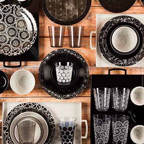 Zak Designs Confetti Melamine Dinnerware Set Includes Dinner Plates