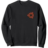 Linux lovers tee with Orange Ubuntu Logo Open Source Os Sweatshirt