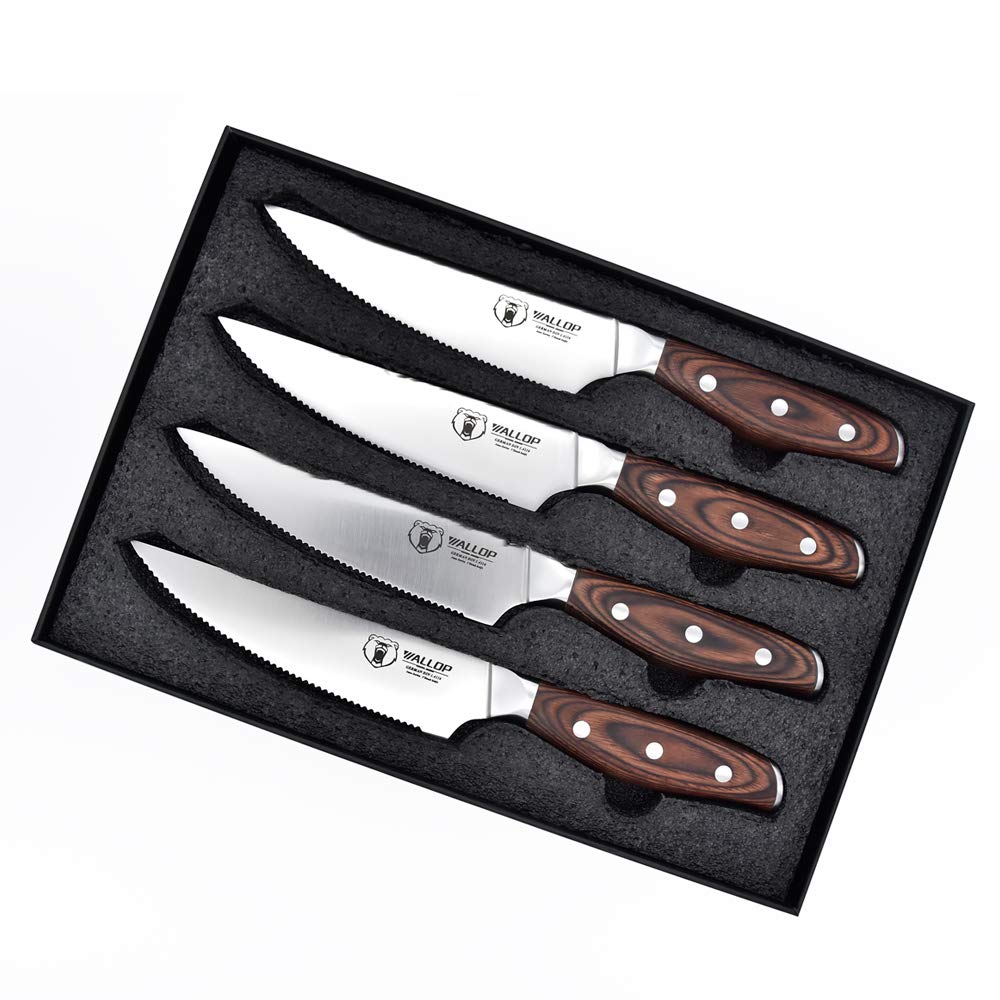Wallop Senior Steak knife Steak Knives Set of 4, Serrated Edge High