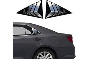 XYHGM for Toyota Camry 2012 2013 2014 2015 2016 2017 Window Louvers Front Side Racing Style ABS Window Louvers Air Vent Scoop Shades Cover Blinds Trim Exterior Accessories 2PCS(Bright Pitch Black)