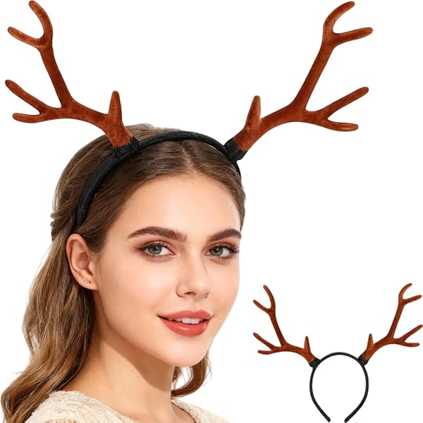 IGMaryBox Christmas Reindeer Antlers Headband Halloween Party Accessories Cosplay