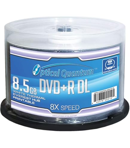 Amazon.com: Optical Quantum 8X 8.5GB DVD+R DL Double Layer Blank