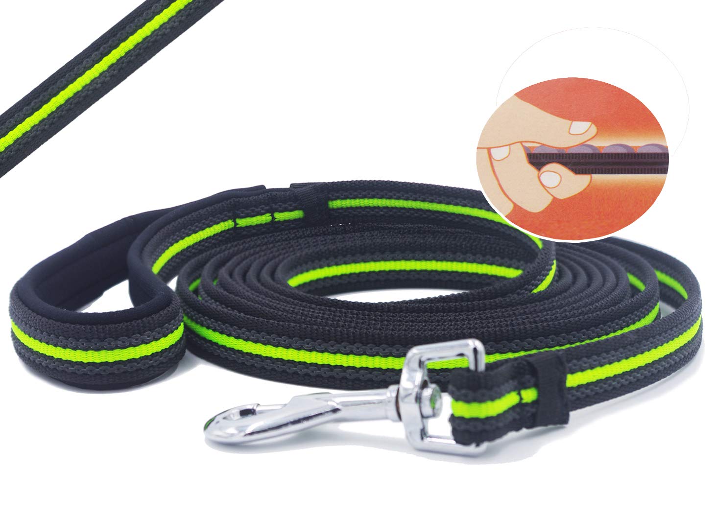 YOGADOG - Durable 15 Ft to 50 Ft Dog Tracking / Training Lead Leash - Long Lead with Padded Handle - Special Non-slip Design - For any Szie of Dogs (10ft)