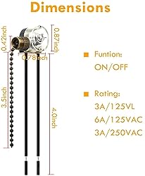 Ceiling Fan Light Switch Zing Ear Pull Chain ZE-109
