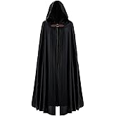 Forwe Renaissance Hooded Cloak for Women Men Medieval Cape for Halloween Costume Cosplay