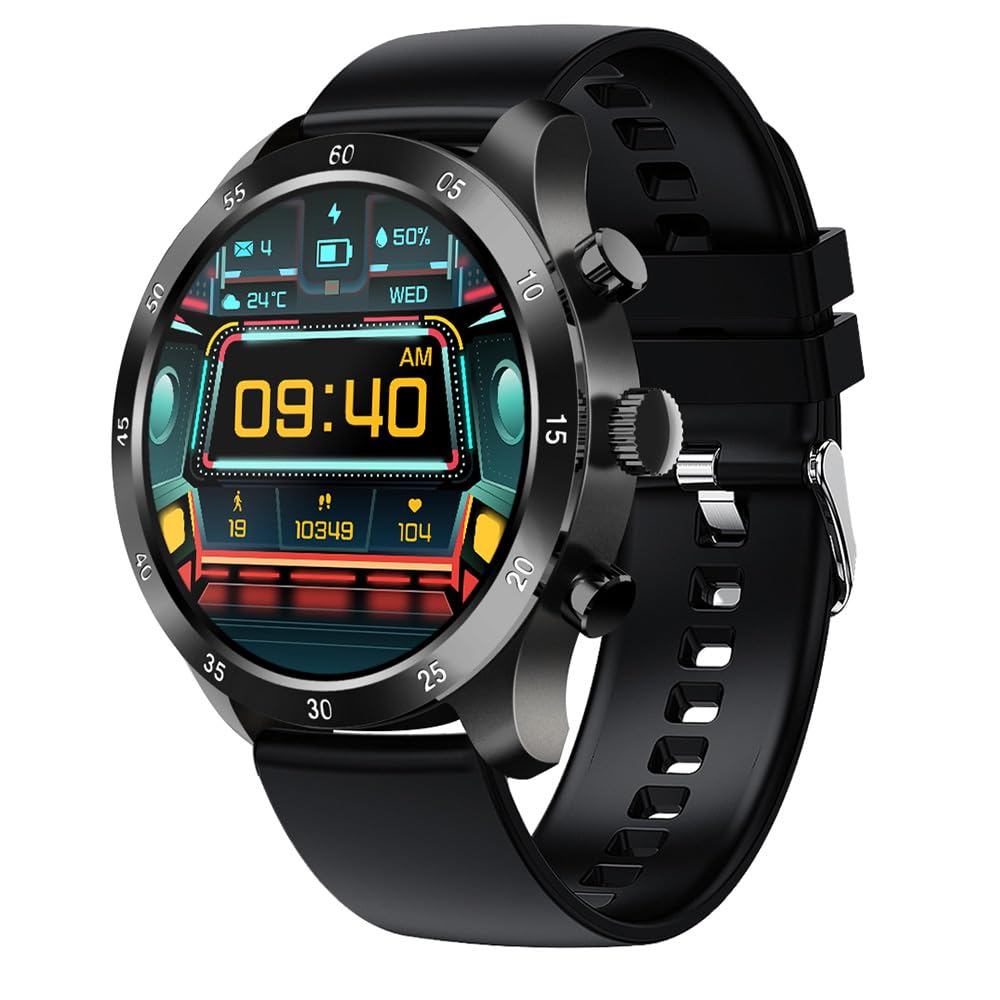 TYBERLEY Men's Smartwatch 1.32" HD Round Screen Bluetooth Talk Activity Tracker Blood Pressure/Oxygen/Heart Rate/Sleep Monitoring IP67 Waterproof Sports & Fitness Watch for Android iOS