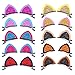 Hicarer 10 Pairs Cat Ear Barrette Cat Hairpins Ear Hair Clip Hair Accessories for Girls Baby Kids, 10 Colors