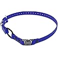 Educator Quick Snap Bungee Dog Collar, Biothane, Waterproof, Odorproof, Easy Connect and Disconnect Clasp and D Ring with Comfort Bungee Loop, Adjustable for Custom Fit, 3/4-Inch, Blue