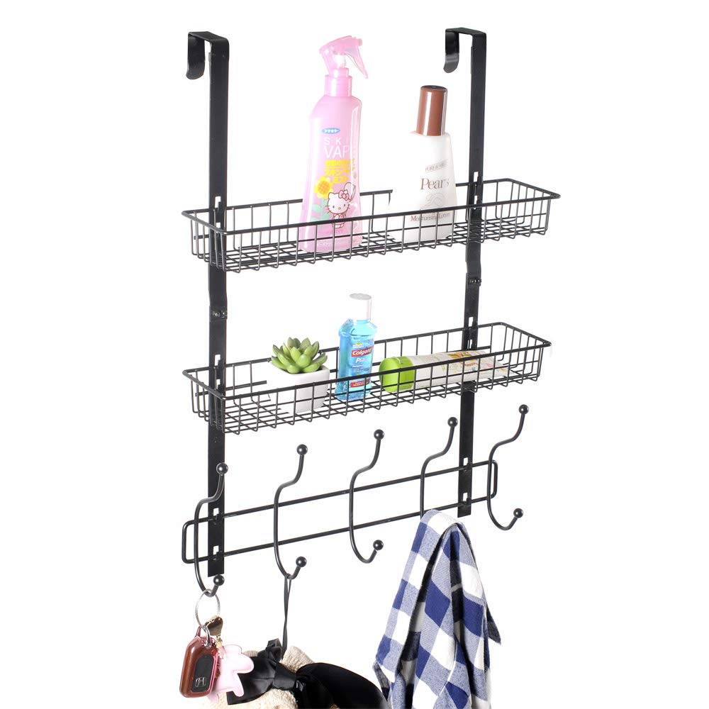 Best Over Door Coat Rack Shelf Basket