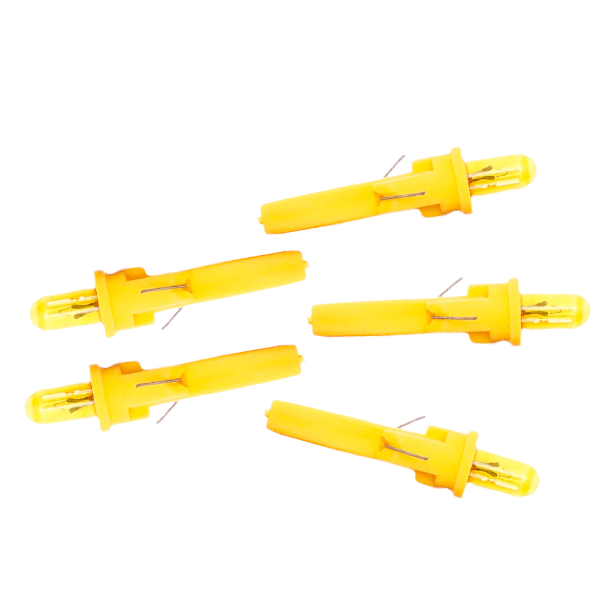 Christmas Concepts® Pack of 5 Yellow Push in Spare Bulbs - 7v 0.49w 0.07a - Replacement Bulbs for Micro Lights