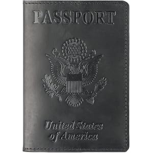 Rfid Bloking Leather US Passport Holder Document Case Vintage Style Boarding Pass Wallet Card Holder and Passport Cover