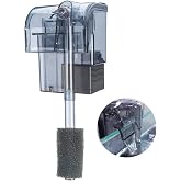 Boxtech Aquarium Hang On Filter with Activated Carbon | Waterfall flow boosts oxygen, Wall-mounted space saver,5-10 Gal Ideal for small freshwater fish tanks