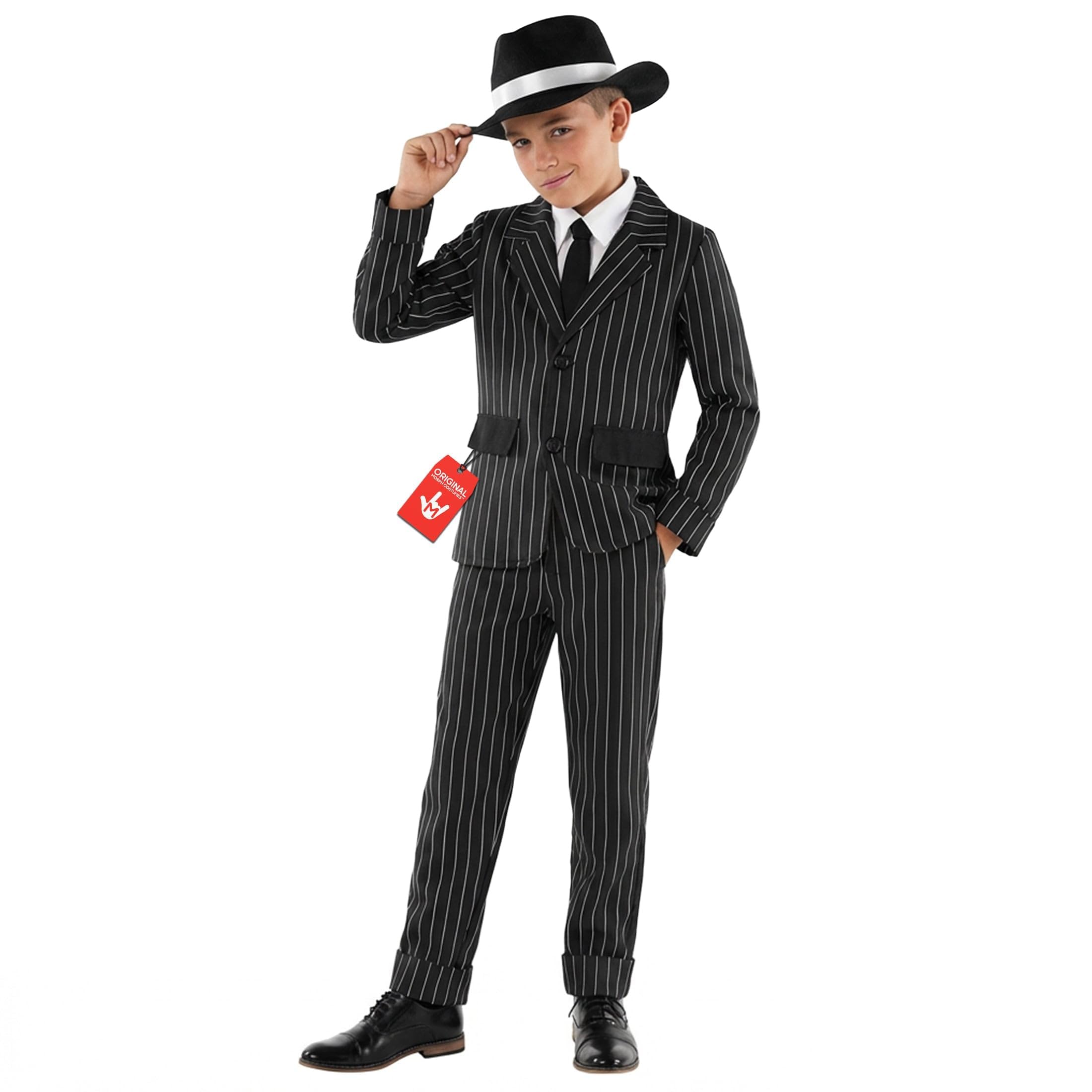 Fun Shack Boys Gangster Costume - 1920s Kids Fancy Dress X-Large