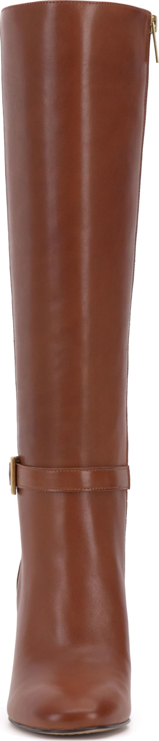 Condition photo showing New/Like New for vince camuto joanel belt buckle knee high boot, whiskey, 11