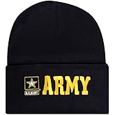 Offically Licensed US USA Army Star Logo Embroidered Beanie Watch Cap Stocking Hat Military