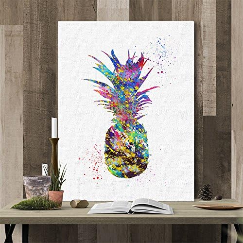 VancyTop Frameless Multicolor Pineapple Pattern Canvas Painting for Home Living Room Office Sofa TV Background Decorations,M:11.815.7"