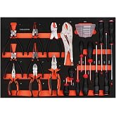 JZD Tool Set in EVA Foam Tray, 25 Pieces Pliers &amp; Screwdrivers Mechanic