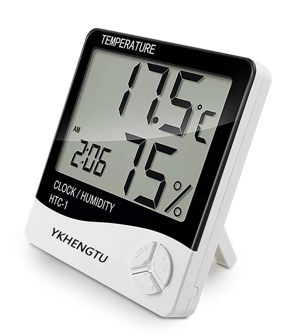 YKHENGTU Indoor Digital Humidity Temperature Thermometer Hygrometer Meter Gauge with Large LCD Display Room Thermometer for Home Office Indoor Living (White)