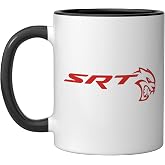 Dodge SRT Hellcat Ceramic Mug, Black/White
