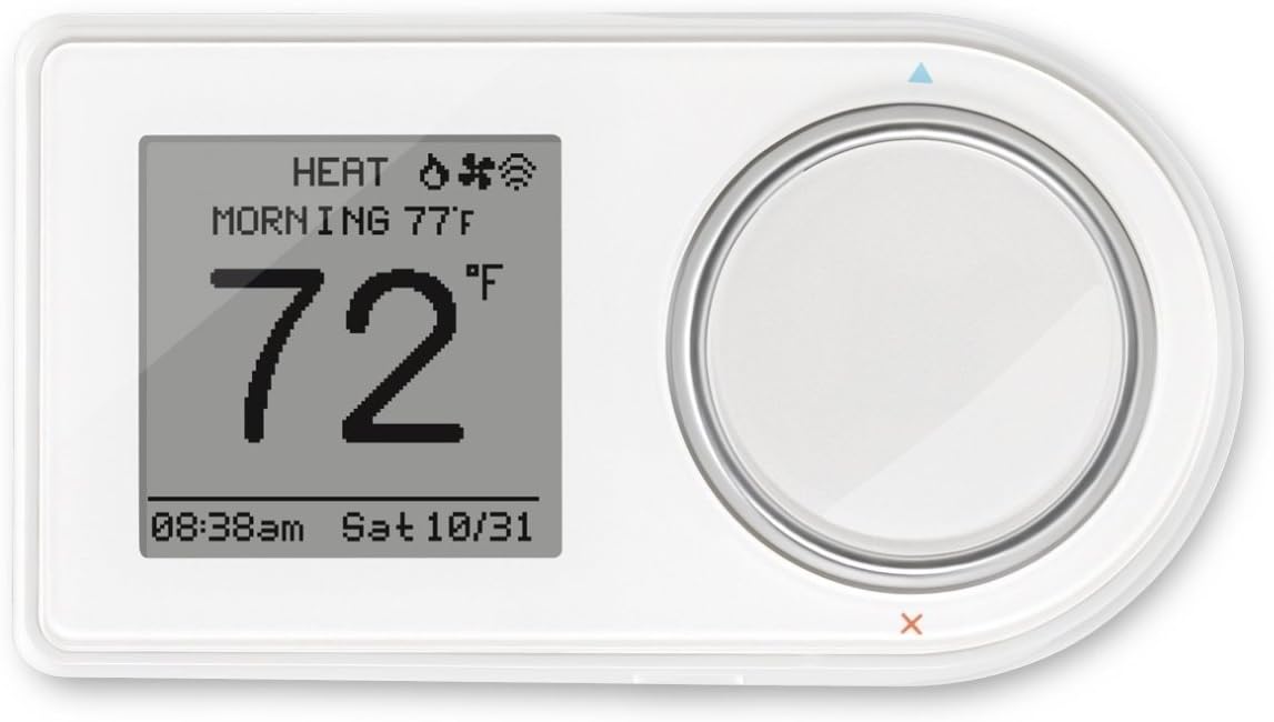 LUXProducts GEO-WH Wi-Fi Thermostat, White, Compatible with Alexa