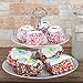 Klikel 2 Tiered Serving Stand - Serving Tray For Parties - Round Platter For Cupcakes Fruits Dessert or Tea - Cake Pop Stand And Buffet Server