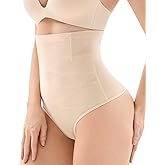 Esa Liang Thong Shapewear for Women Tummy Control High Waisted Thong Panties Seamless Body Shaper Girdle Underwear
