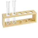 SHIDOW Wooden Test Tube Rack- Holds 5 x 30mm, 5