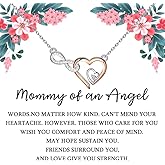 FOTAP Miscarriage Memorial Necklace Gifts Mommy of an Angel Gift Stillborn Baby Gift Interlocking Circles linked Bereavement Remembrance Jewelry