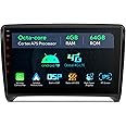 XTRONS Car Stereo for Audi TT MK2, Android 12 Octa Core 4GB RAM 64GB ROM Car Radio Player, 9 Inch IPS Touch Screen GPS Navigation for Car Bluetooth Head Unit Built-in DSP Car Play Android Auto 4G LTE