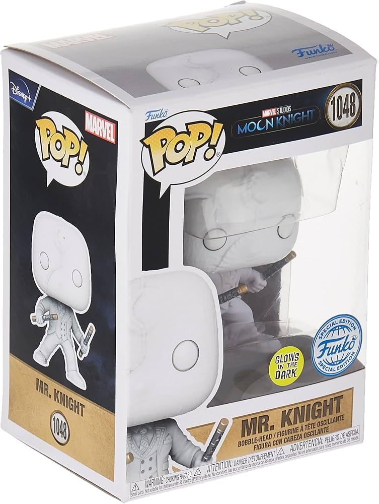 Funko Marvel Moon Knight Mr Knight Glow in The Dark Pop! Vinyl Collectible Figure - Limited Edition Exclusive