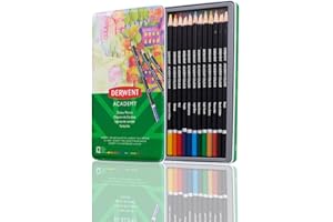 Derwent Academy Colored Pencils, 2.9mm Core, Metal Tin, 12 Count (2301937)
