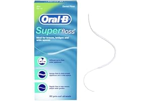 Oral-B Super Floss Pre-Cut Strands Dental Floss, Mint, 50 Count