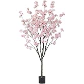 Nafresh Tall Artificial Cherry Blossom Tree, 5Ft(60'), Realistic Potted Silk Faux Tree, Indoor/Outdoor for Home, Office, Living Room, Bedroom, Porch