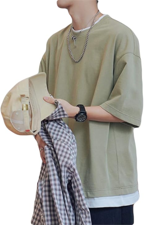 Amazon Sujesi メンズ Tシャツ 夏 スポーツ 重ね着 大きいサイズ インナー カジュアル ゆったり ファッション 代 30代 7色 Tシャツ カットソー 通販