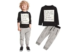 Jobakids Boys 2 Piece Set Sweatshirt Tops Pants Camouflage Long Sleeve Tee Shirt and Jogger Sweatpant Kids Clothes